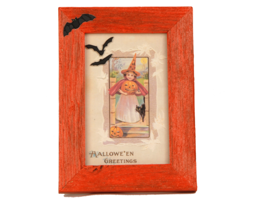 4"x6" Halloween Frame Vertical Orange